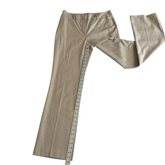 Beige Pinstripe Dress Pants - Picture 5 of 16